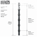 Pfosten Aufsatz f&uuml;r Zaunerh&ouml;hung 1000mm Zink Ohne